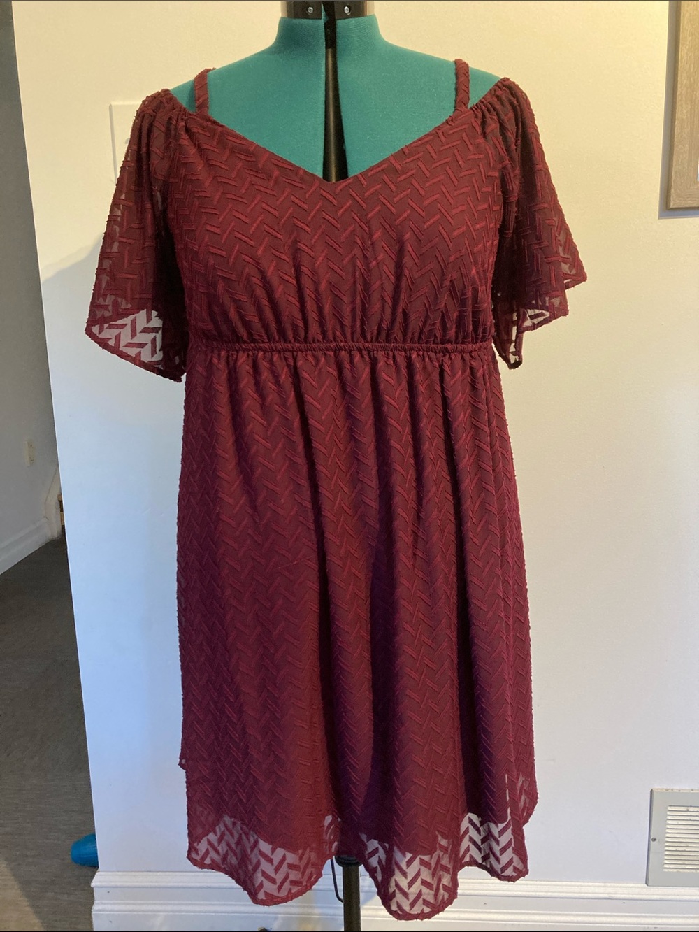 Torrid Cold-Shoulder Plum Dress